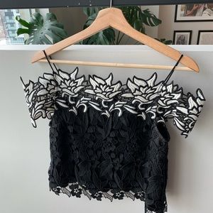 Topshop embellished off shoulder top